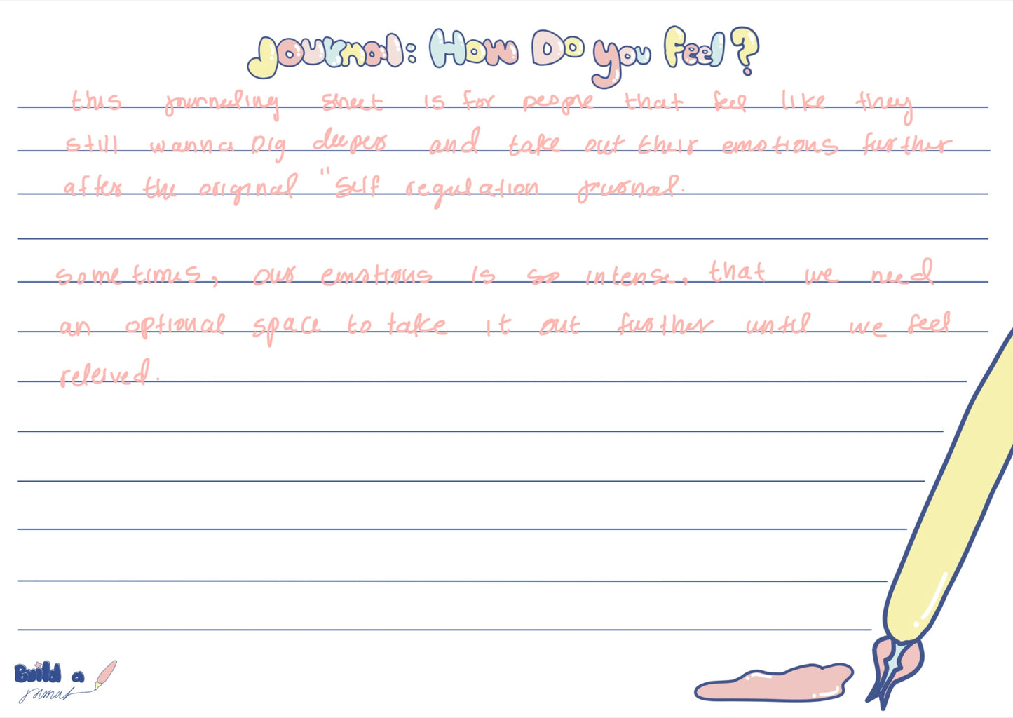 Journaling sheet